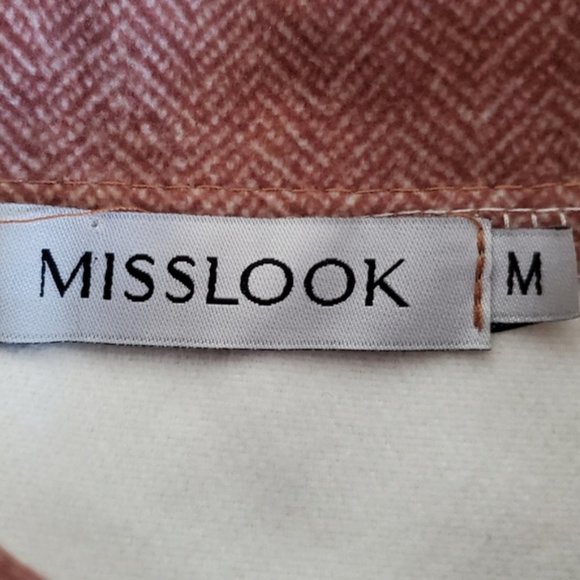 MISSLOOK Brown Plaid Trim Blazer - Picture 9 of 10